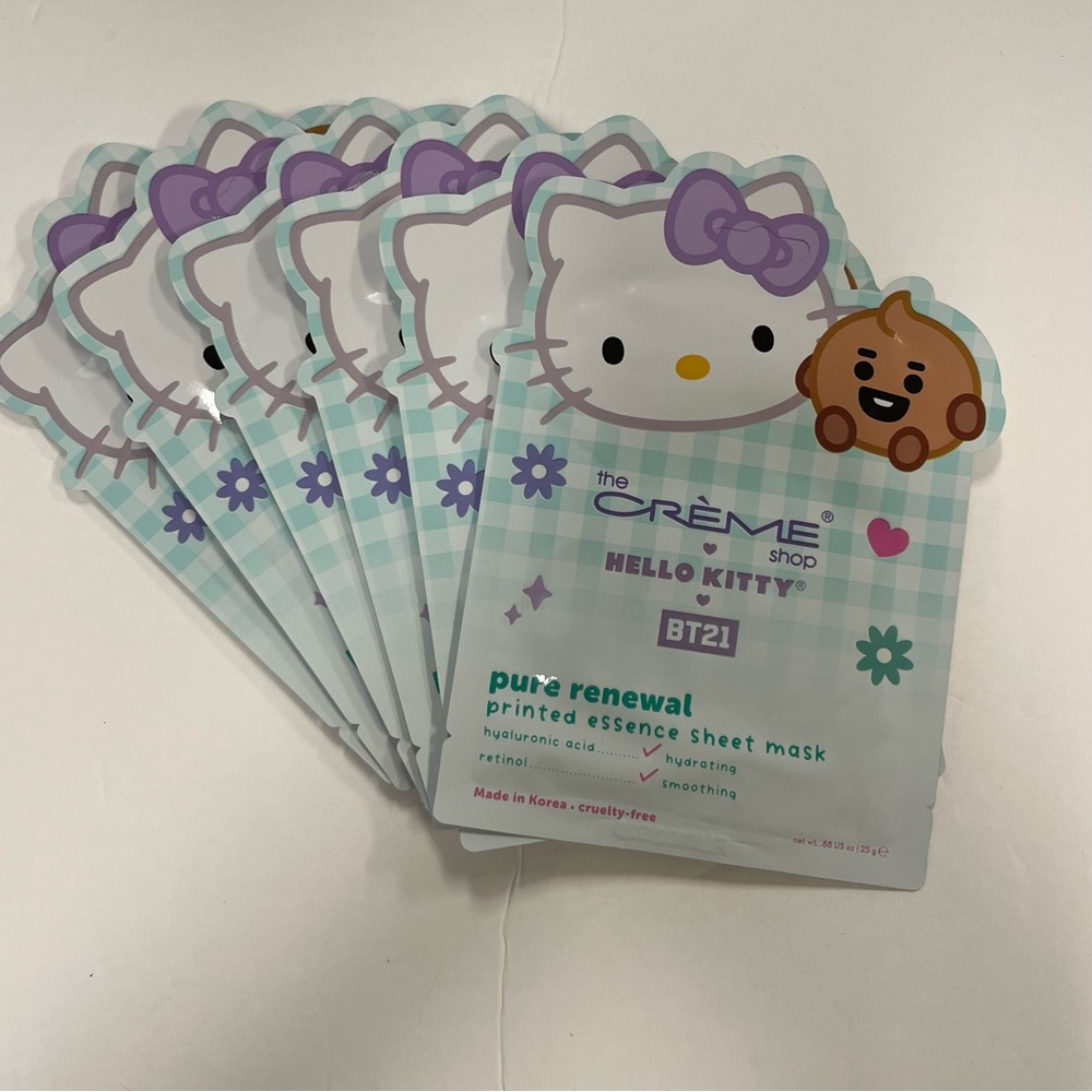 The Creme Shop Hello Kitty BT21 Printed Essence Sheet Mask (6 Pack)